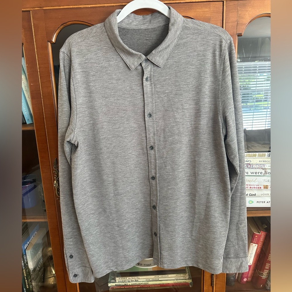 Vuori Long Sleeve Knit Twill Button Down